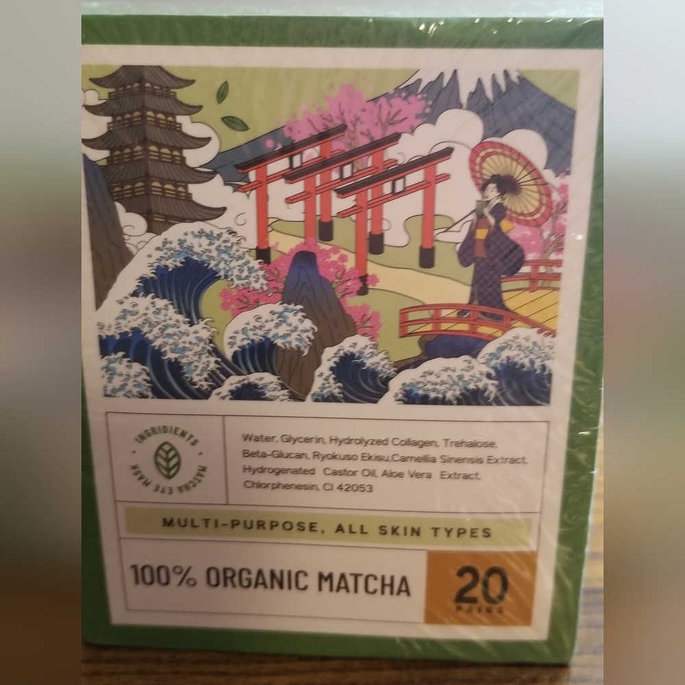 Matcha Eye Masks 100% Organic Matcha